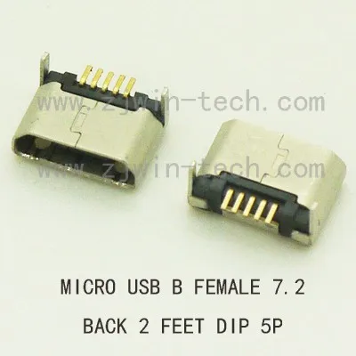 10 шт. Micro USB разъем Btype телефонный хвост зарядка женский 2 0 5-контактный длинный