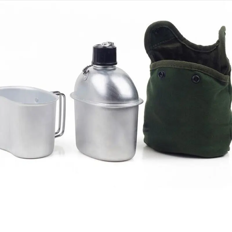 Aluminium 99.5% GERMAN  Military Canteen Water Bottle Travel Cup  Hiking 1905 
