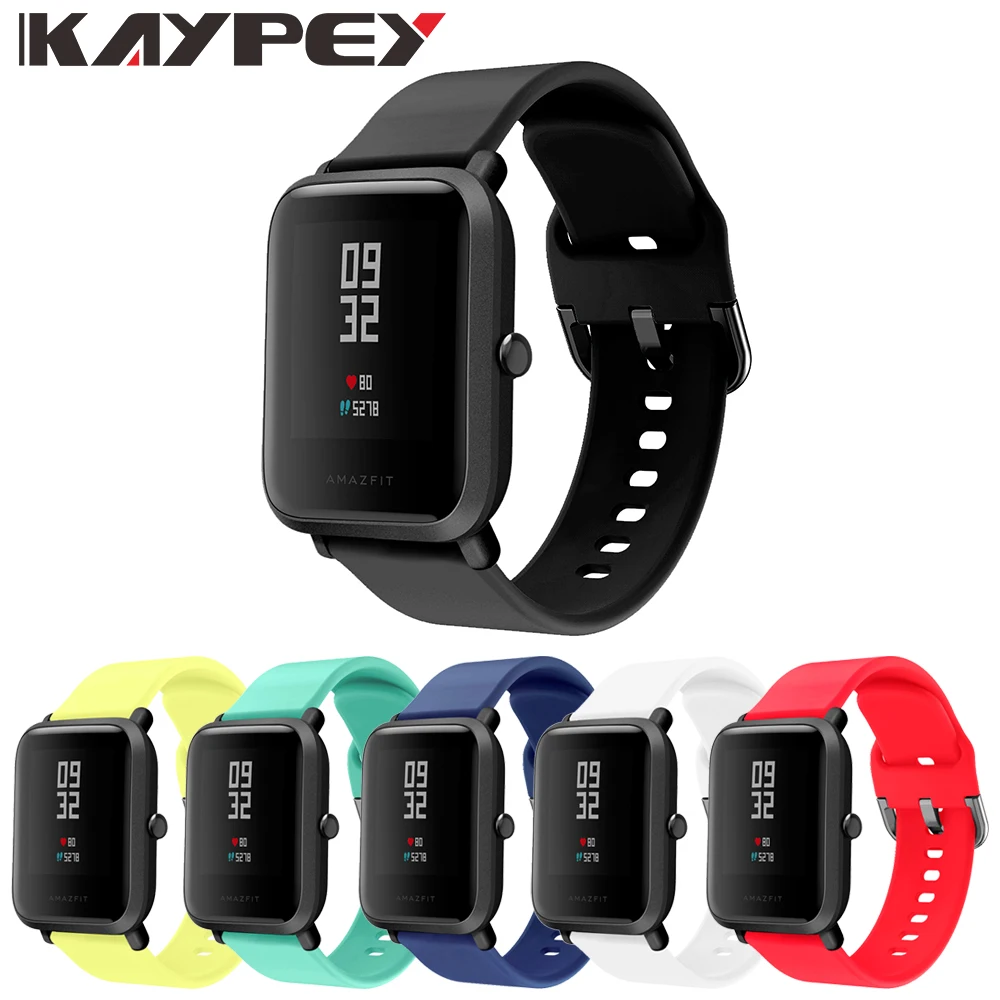 

Silicone Soft Strap for Xiaomi Huami Amazfit Bip BIT Lite Youth Smart Watch Wrist Bracelet for Amazfit Bip Watchband 20mm Strap
