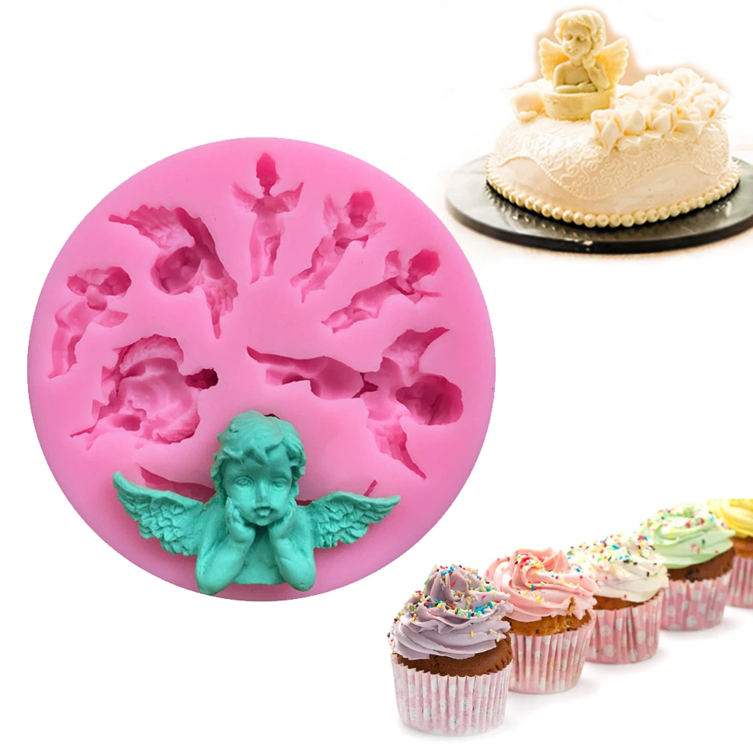 Baking Forms 1PC Cake Pan Angel Baby Silicone Soap Mold Fondant Cake Decorating Tools Kitchen Chocolate DIY Candy Molds Baking Forms 1PC Cake Pan Angel Baby Silicone Soap Mold Fondant Cake Decorating Tools Kitchen Chocolate DIY Candy Molds
