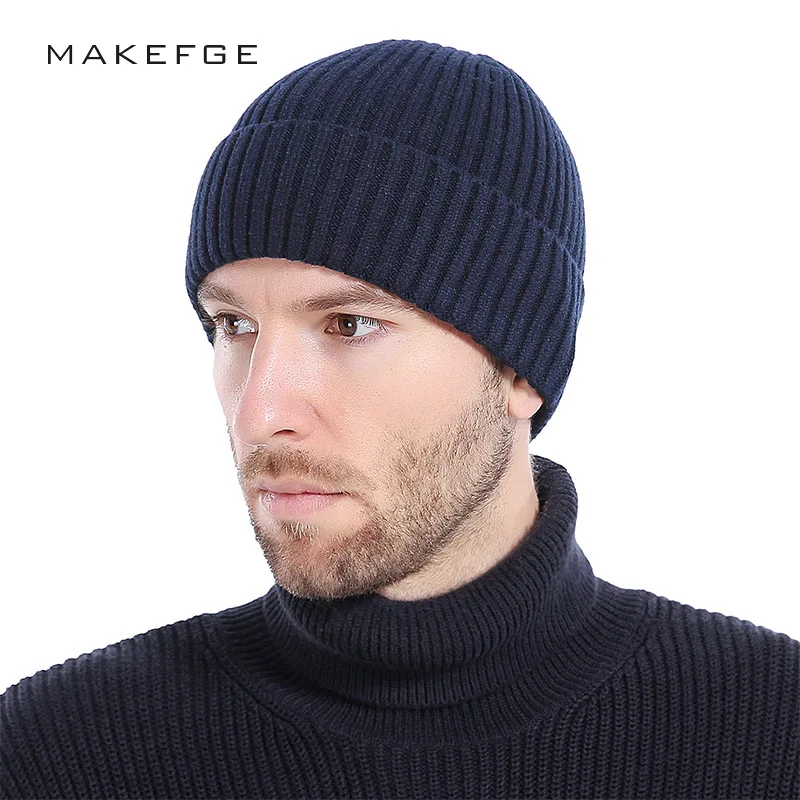 2018 NEW Wool Beanies Knit Men's Winter Hat Caps Skullies Winter