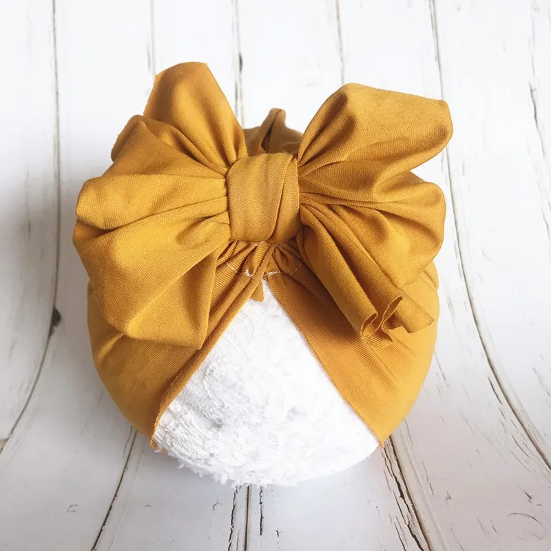 

Baby Hat For Girls Print Big Bowknot Newborn India Style Bow Hats Girls Clothes Accessories Photography Props