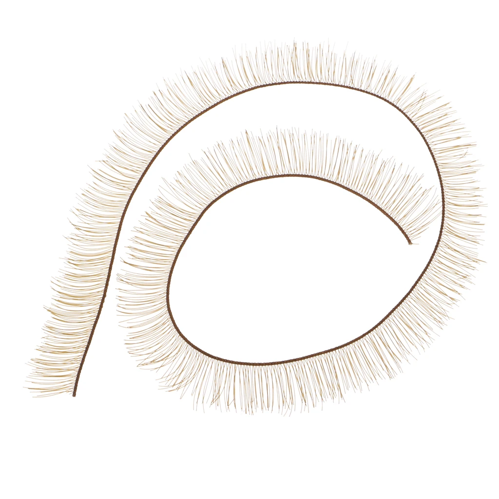200Pcs Soft Plastic False Eyelashes Eyelash Strips for BJD Baby Dolls Eye Make up 200*8mm Various Colored