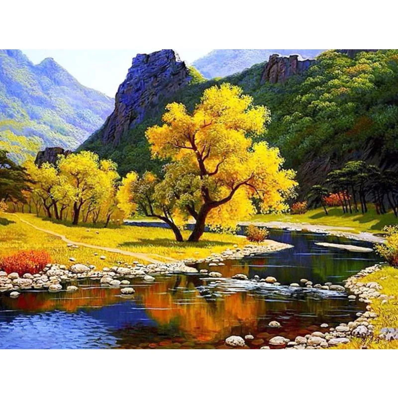 

100% Full 5D diy Daimond Painting Cross-stitch Landscape Beauty 3D Diamond Painting Full Rhinestones Painting Embroidery Diamant