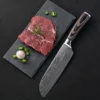 DAOMACHEN 8 juegos de cuchillos de cocina láser Damasco patrón cuchillo de chef Sharp Santoku cuchillo de corte de utilidad envío gratis ► Foto 3/6