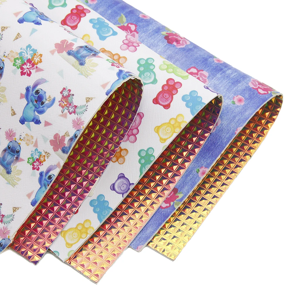 

New 20*34cm Double Side Glitter Synthetic Leather For Bow-knot bags Wallet Phone Cover Sewing Craft DIY,1Yc3625