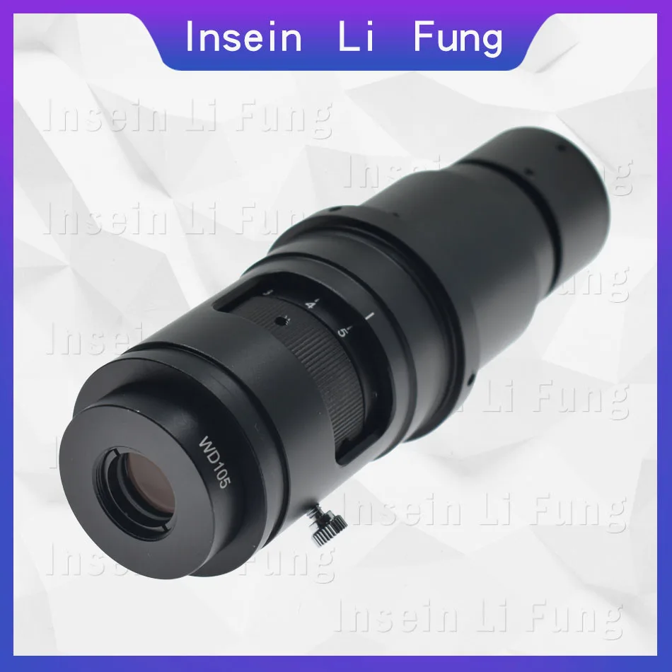 Монокулярное видео микроскоп зум C-Mount объектив 10X-300X Лупа непрерывный зум полный фокус для промышленной камеры HDMI VGA USB