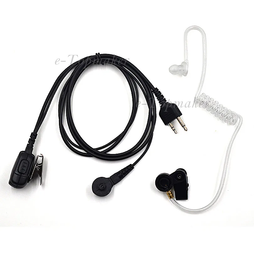 Walkie Talkie Headset Acoustic Tube Earpiece PTT Mic for Midland Two Way Radio G5 G7 G9 75 785