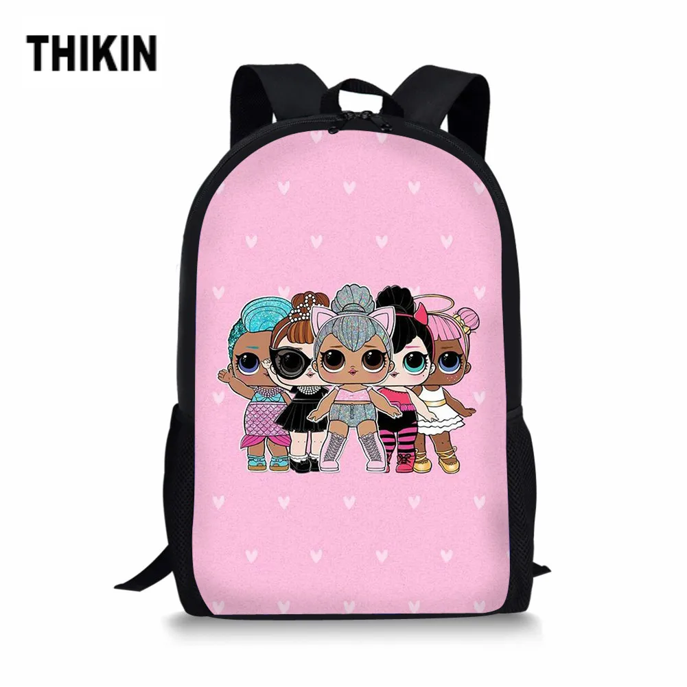 THIKIN Cartoon Doll Print Cute Schoolbag Five Girls Pattern Book Bag Teenagers Lovely School Backpack Custom Child Mochila THIKIN Cartoon Doll Print Cute Schoolbag Five Girls Pattern Book Bag Teenagers Lovely School Backpack Custom Child Mochila