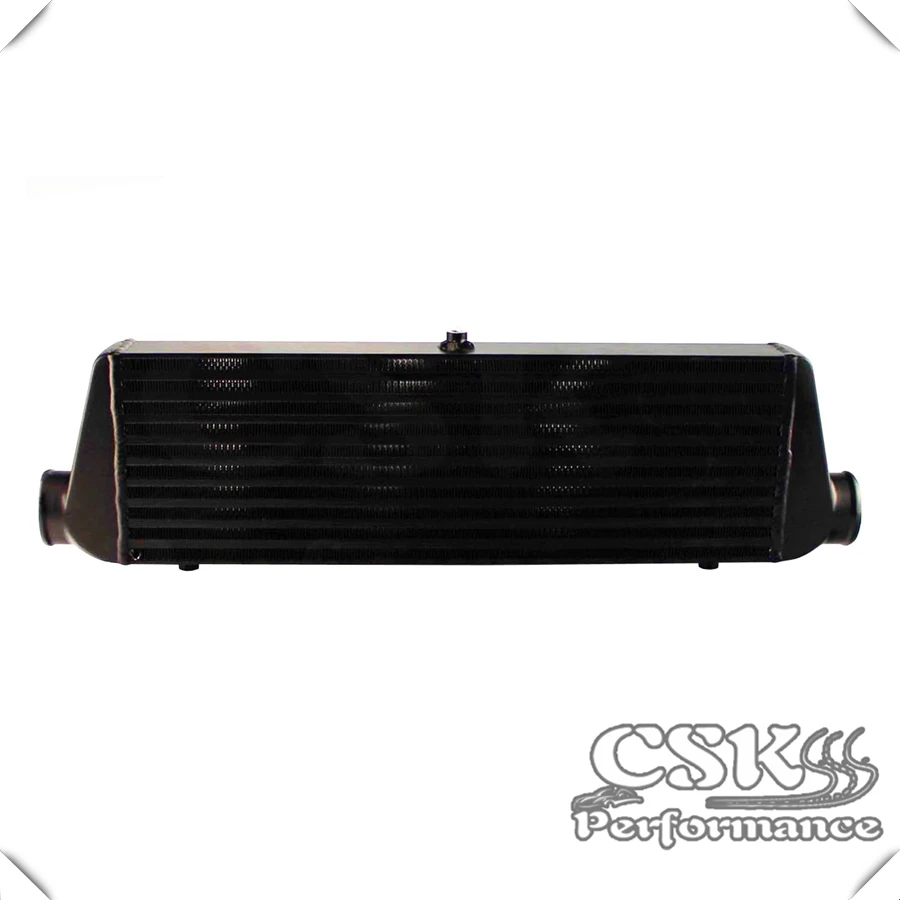 

550*180*64 FMIC 2.5" In/Outlet Universal Bar&Plate Front Mount Turbo Intercooler Black/silver