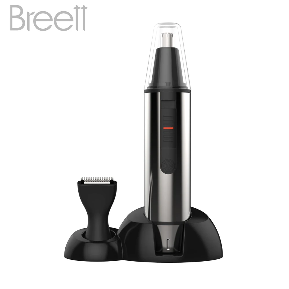 Breett 2 in 1 Professional Waterproof Nose Ear Hair Beard Trimmer for