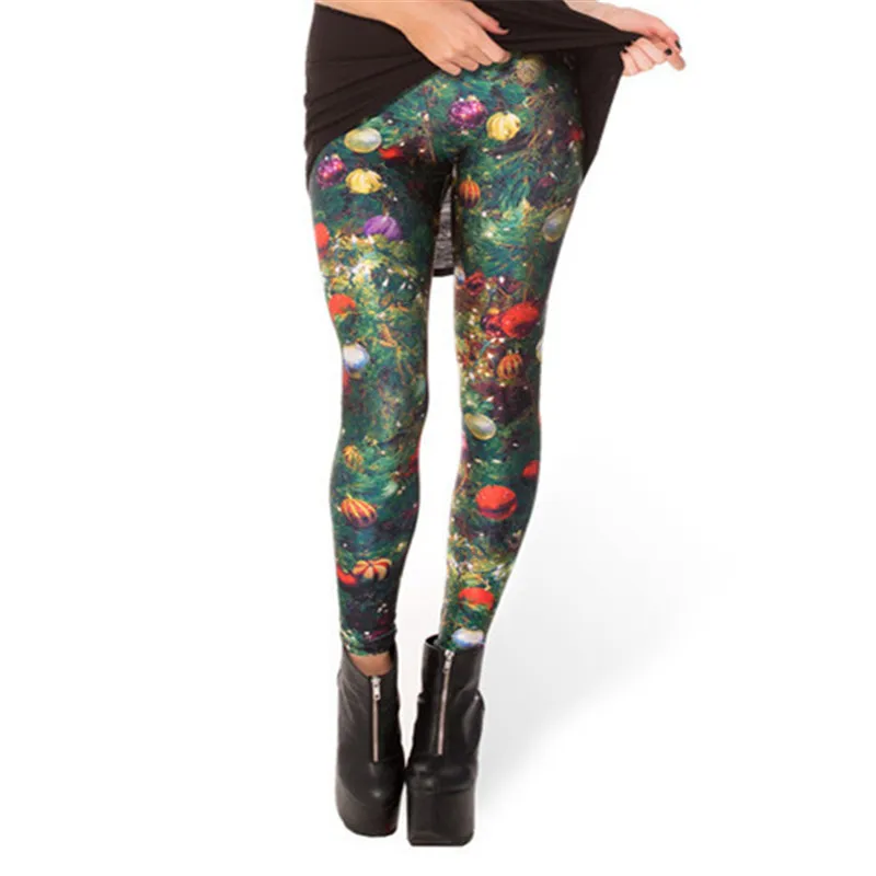 2018 Women Christmas Print Yoga Pants Skinny Sport