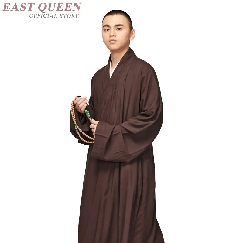 Buddist monk clothing zen clothing traditional Chinese monk outfit large size shaolin zen buddist robes FF654 A
