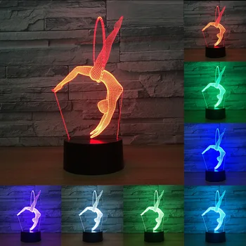 

3D LED Lamp 7 Colors Table Desk Light Acrylic Illusion Room Atmosphere Lighting Ball Sports Ice Hockey Artistic Physical Gift