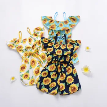 

Fashion flowers baby girls clothes summer New style Baby Girls Romper kids Jumpsuit 0-24M baby clothes