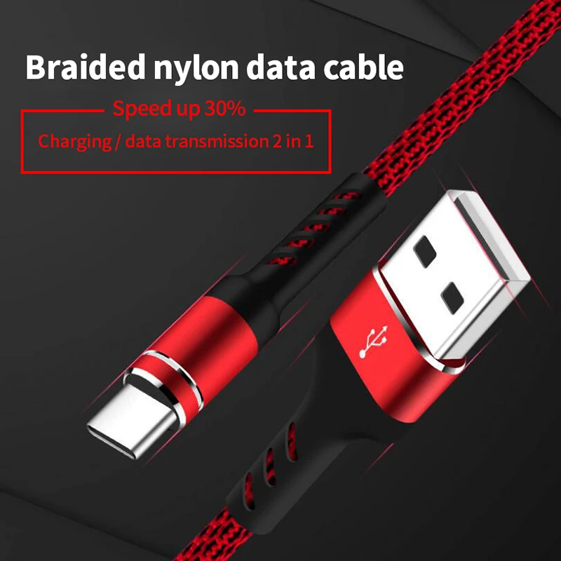 

For iPhone Woven Round and Long Tail USB Cable XR XS Max X 8 7 6 6S Plus Micro USB Cable For Samsung Xiaomi USB C cable Huawei