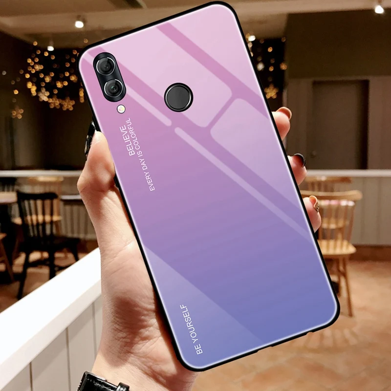 

Glass Gradient Pattern for Huawei Honor 10 Lite Case Note 10 Silicone Protective for Huawei Honor 8X Max V20 9 Lite Magic 2 Case
