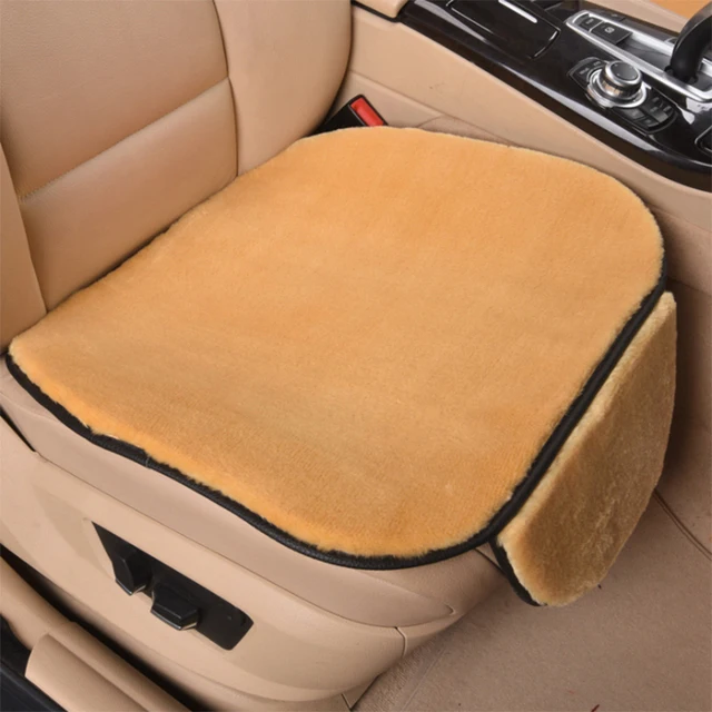 Winter Short Plush Car Seat Cushion 2 Pcs Warm Small Square Pad Without