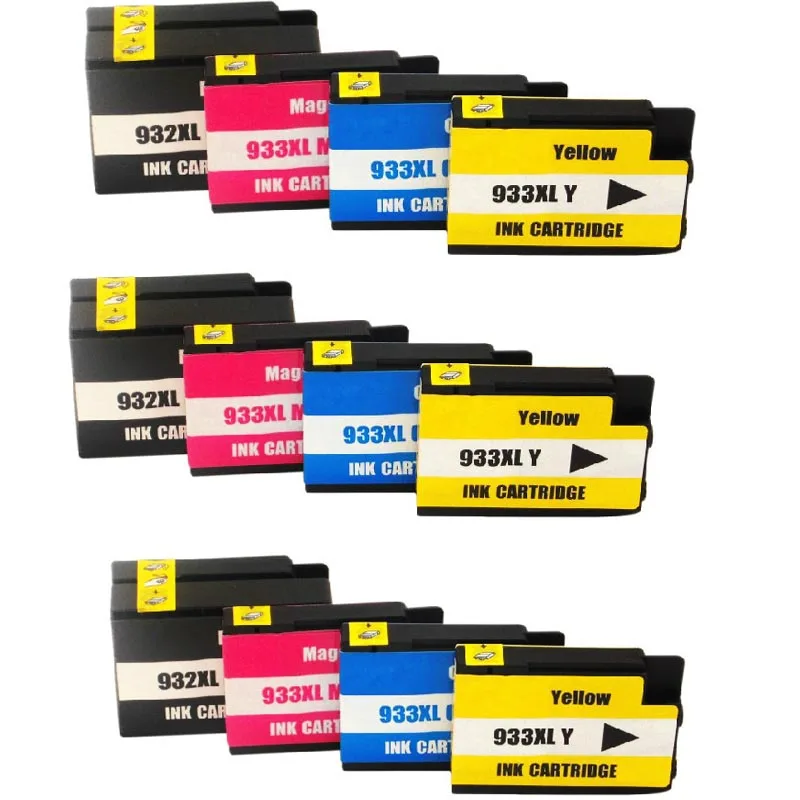 12PK Compatible for HP 932 933 Ink Cartridges 932XL 933XL OfficeJet