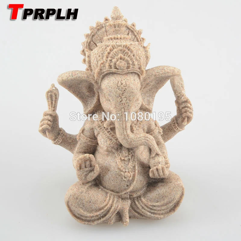 

Hand Carved Sandstone Seated Ganesh Buddha Deity Elephant Hindu Statue Decor fantastic good condition for Collection nl917