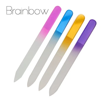 

Brainbow 4pc/lot Crystal Glass Nail File Colorful Nail Art Styling Tools Buffer Manicure UV Gel Polisher Nail Files Polish Tools
