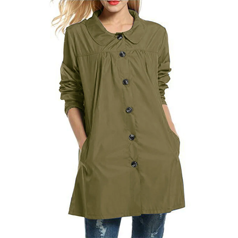 

HEFLASHOR 2019 Long Hooded Raincoat Women Solid Waterproof Windproof Outdoor Ladies Jacket Coat Ponchos Casual Jackets Female