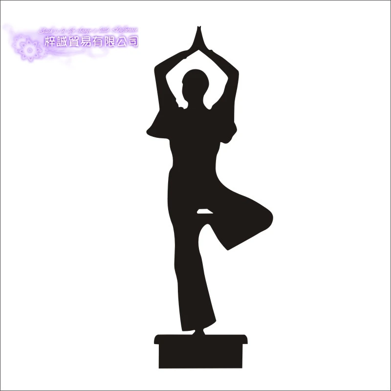 DCTAL Namaste Yoga Girl Wall Decal  Wall Stickers Living Rooms DIY Home Decor Yoga Decoration