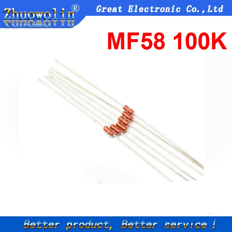 40pcs/Lot Thermistor Temperature Sensor NTC MF58 3950 B 100K ohm 5% New ...