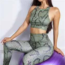 Для женщин тренировки одежда зима горячее предложение Новые Модные, пикантные змеиный принт хлопок комплект Женская
