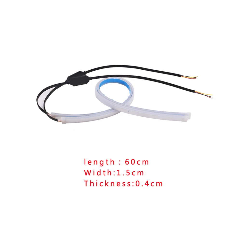 2X 30CM 45CM 60CM Waterproof Flexible LED Tube Strip Daytime Running Lights Turn Signal Soft guide strip Car Styling LED Light 2X 30CM 45CM 60CM Waterproof Flexible LED Tube Strip Daytime Running Lights Turn Signal Soft guide strip Car Styling LED Light