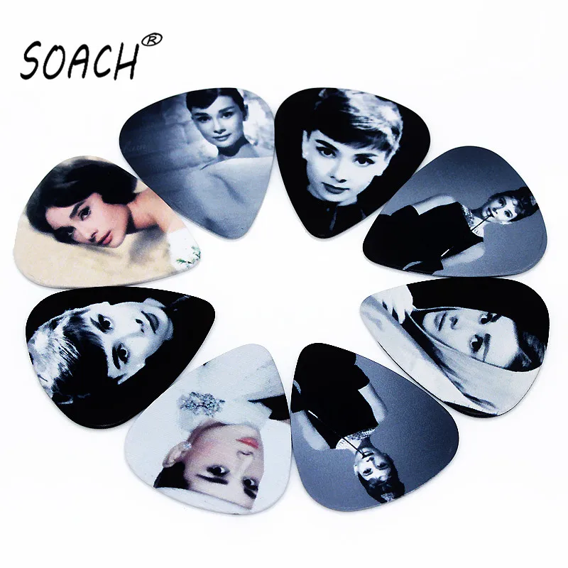 

SOACH 10pcs 0.71mmpalheta Guitar picks ukulele paddle two side earrings pick DIY design guitar accessries pick guitar picks
