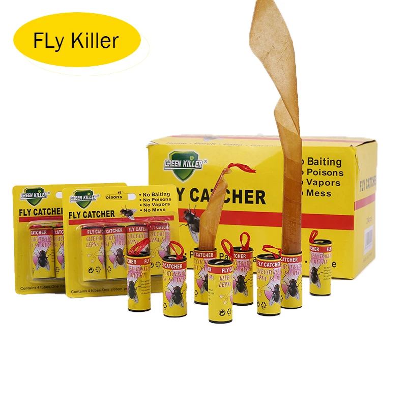 Buy 4 Rolls/pack Insect Bug Fly Glue Paper Fly Killer