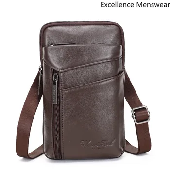 

2019 New Casual Men Wear Belt Phone Bag Vintage Retro Bags Waist Bag Coin Purse Small Shoulder Bag Messenger Bag Business QQ