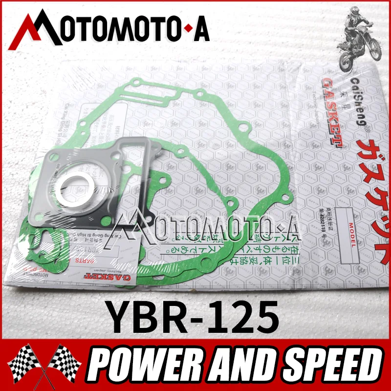 motorcycle YBR125 full gasket complete gasket include cylinder gaket