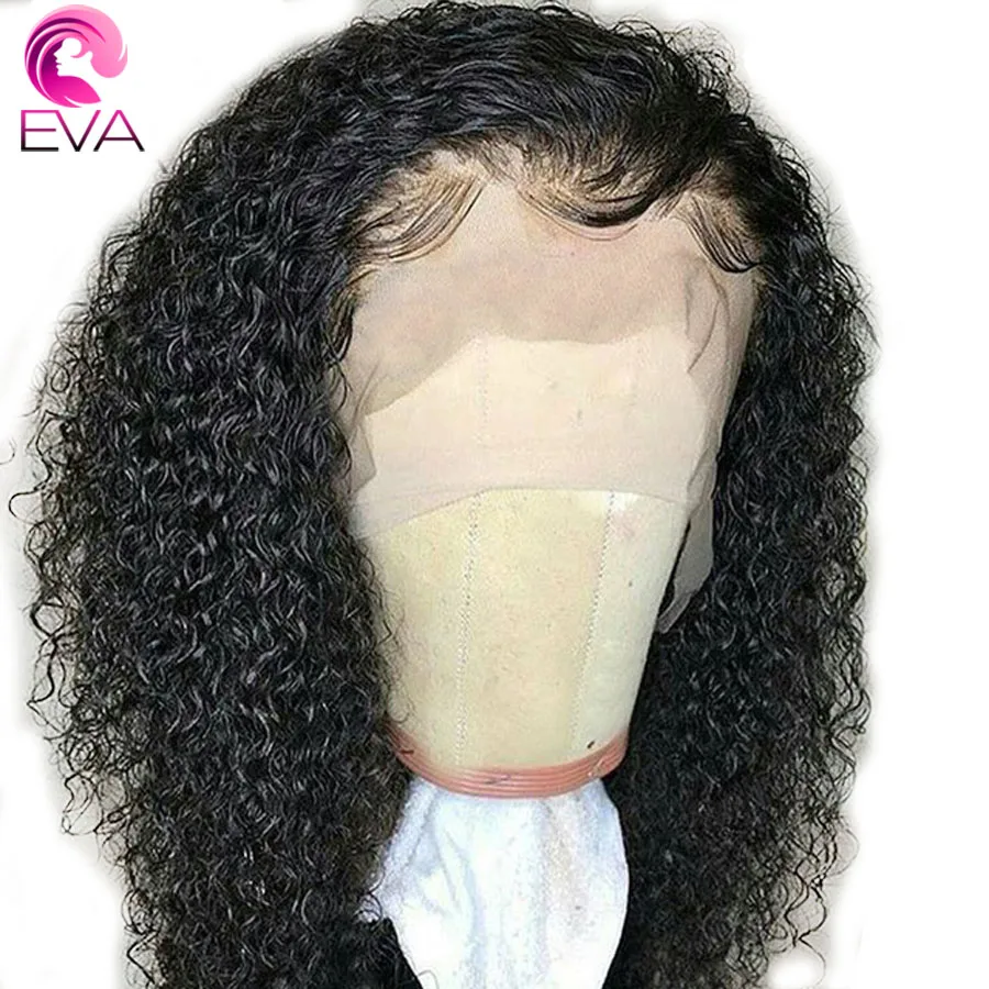 

Full Lace Human Hair Wigs For Black Women Pre Plucked Curly Wigs Brazilian Remy Full Lace Wigs Bleached Knots 130% Density Eva