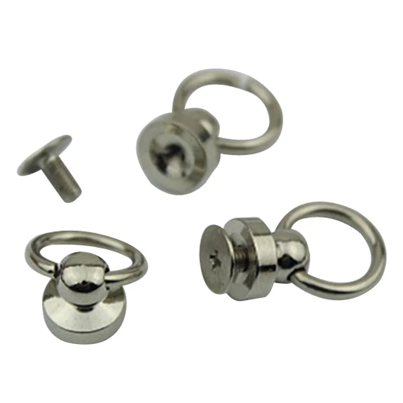 Bag lugguage accessories rivets buckle button bags Leather strap belts buckles screw rivet 10mm button O ring 500pcs/lot via DHL