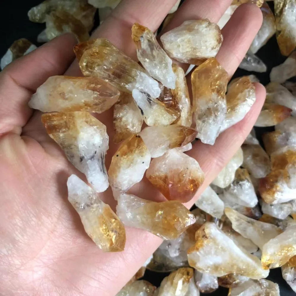 100 г натуральный цитриновый кристалл драгоценный камень зуб заживляющий барабанный гравий для украшения FMX
