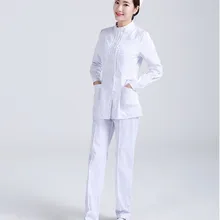 Женский зимний стоячий круглый воротник с длинным рукавом униформа медсестры стоматологическая клиника медсестра медицинская рабочая одежда регулируемый пояс униформа