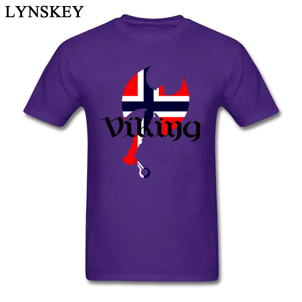 Male Cheap Casual Tops Shirt Funny Crew Neck Summer/Autumn 100% Cotton T Shirt Summer Short Sleeve Tee Shirts Top Quality Norwegian norse norge norway flag axe purple