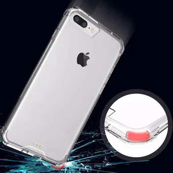 

for iphone 8 Plus Case OneMinus Shock-resistant Case for apple iphone 7 Plus Clear Crystal Transparent Hard back Phone bag Cover