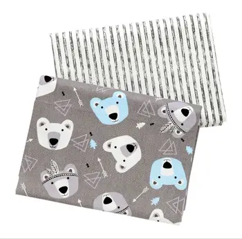 

Children 's bedding sewing Cotton Fabric for Baby Patchwork QuiltsCushions Pillows Cover Handicraft Sewing Tissus au metre