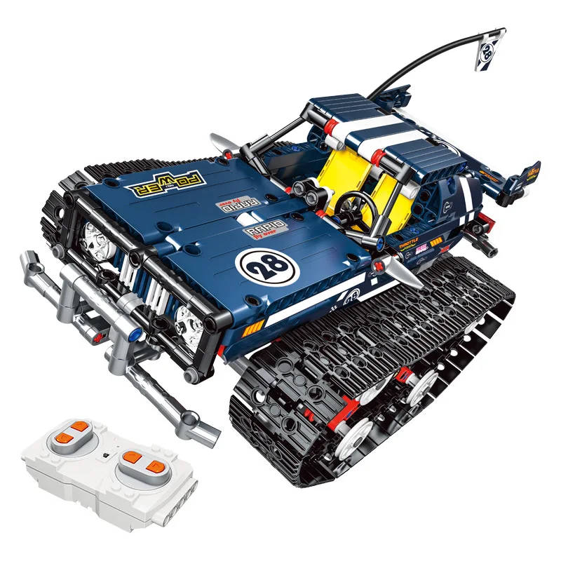 Technic RC Гусеничный гоночный Автомобильный Электрический двигатель с функцией питания, совместимый с Technic, городской строительный блок, кирпичи, модель детских игрушек 621 шт - Цвет: TB1496