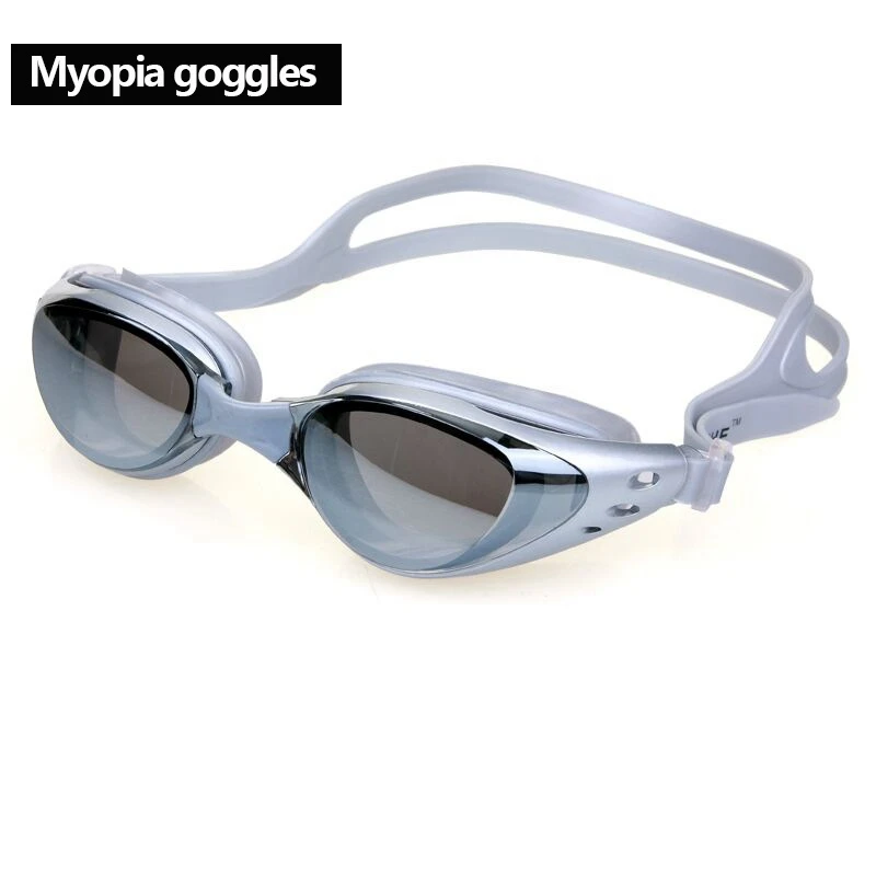 

Mirror anti-fog Swimming Glasses With Earplug For Men Women Diopter Sports Eyewear Silicone Myopia Swimming Goggles Anti-fog UV