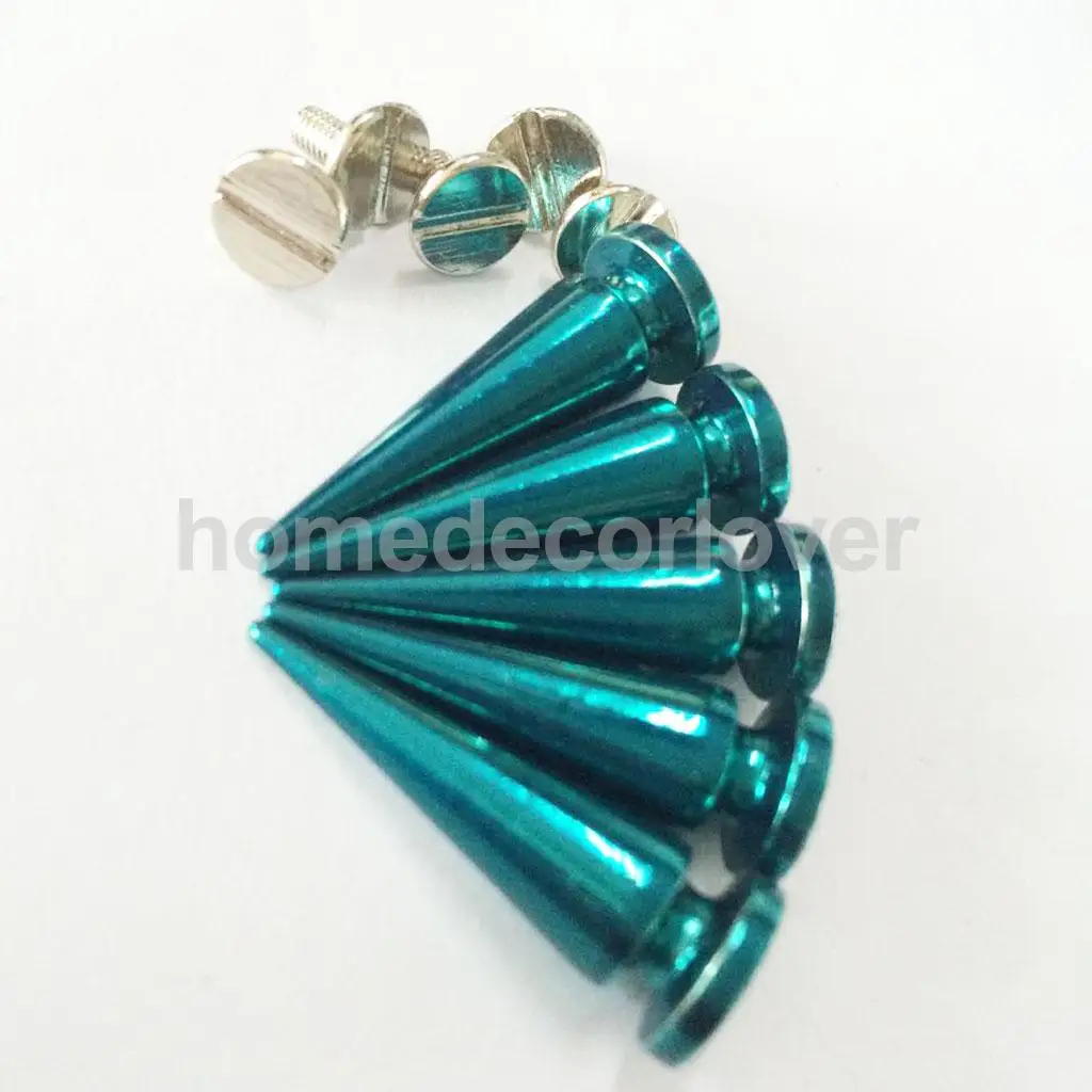10pcs Copper Cone Screw Stud Leather Craft Spike Rivets Shoe Clothing Decoration
