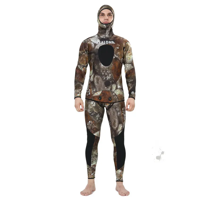 Scuba Diving Suit 3mm Camo Spearfishing Wetsuit Men Snorkeling Suits Jumpsuit Body Suits (16)