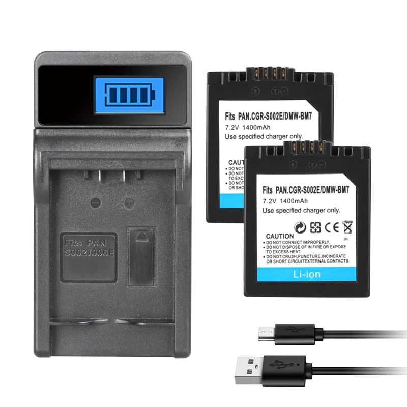 

Battery CGA-S002E 1400mAh For Panasonic DMC-FZ1 DMC-FZ10 DMC-FZ10EG-K DMC-FZ3B CGAS002 Batteries