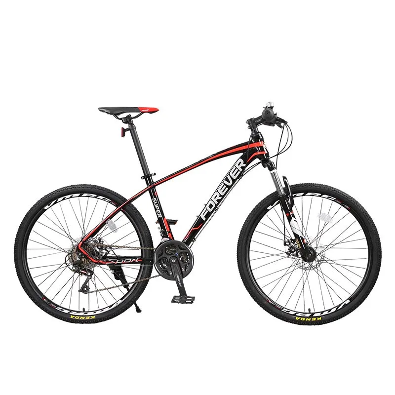 Горный велосипед для взрослых Гоночная машина с мужской городской скоростью изменения 24 скорости небольшой вес и высокое качество - Цвет: Black Red