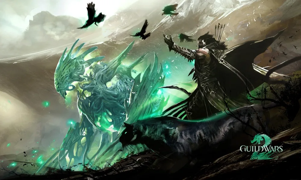 The most exciting game Guild Wars 2 video poster silk Canvas Print 40&quot x 24&quot 21&quot 13&quot Decor-015 | Дом и сад