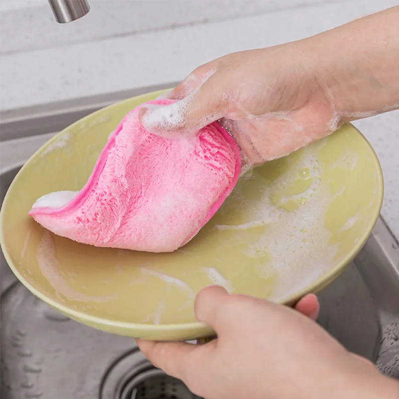 

Kitchen Cleaning Scouring Pads Double Sided Magic Scrubbing Sponges Scourer Dish Scrubber Brush Dish Pot Pan Scourer Cleaner