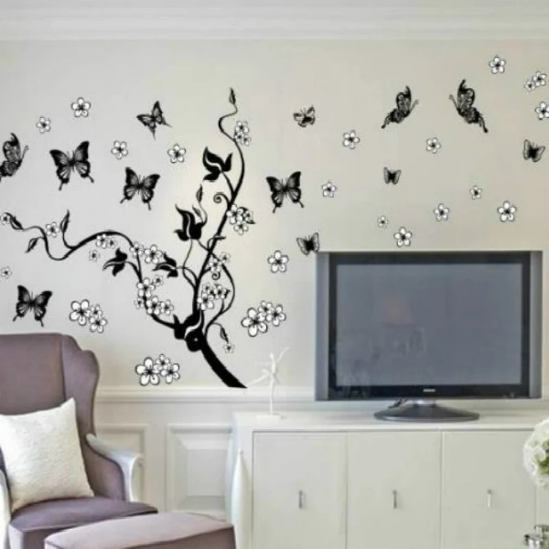 Наклейки на стену в виде бабочек и цветов|tree wall sticker|wall stickerwall decor |
